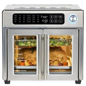 New! Emeril Lagasse French Door AirFryer Toaster Oven Combo 26QT Stainless Steel